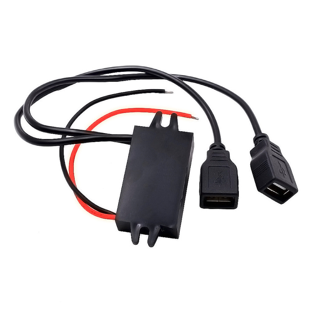 5A9  Dual USB Charger DC 12V To 5V 3A Power Adapter Supply usb charger step down motorcycle Wholesale Motorcycle accessory