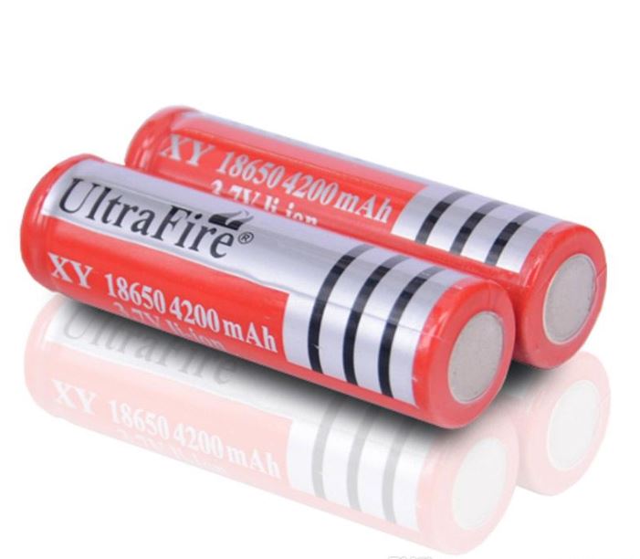 3.7V Li-ion Rechargeable  Battery  High capacity Battery UltraFire 18650 4200mAh  2pcs