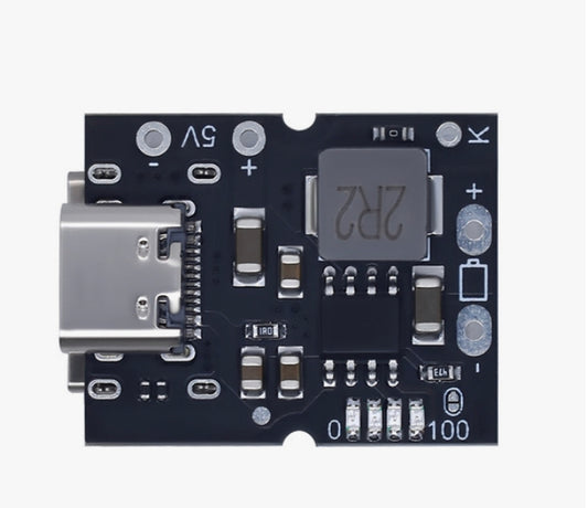 5B1  Type-C USB 5V 2A Boost Converter Step-Up Power Module Lithium Battery Charging Protection Board LED Display USB For DIY Charger