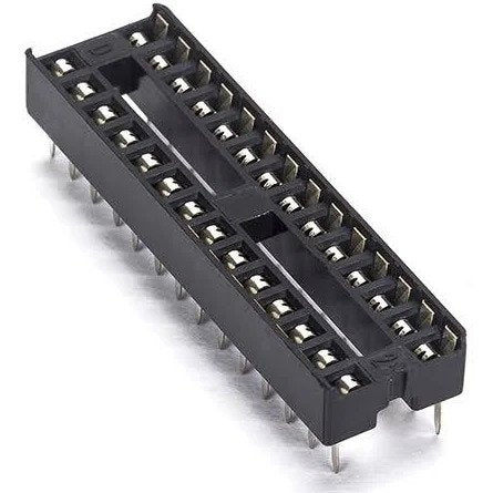 thumbnail interactive-video image 1 of 3M/Robinson Nugent 28-Pin DIP IC Socket – Gold Screw Machine, ICA286SL180TG-15 (2 Pieces) 1 of 5