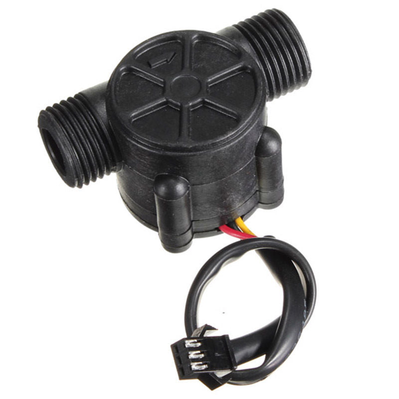 3C5 YF-S201 1/2" 1.75Mpa Water Flow Sensor Control Hall Flowmeter Flow Meter 1-30L/min (DC4.5 5V-24V)