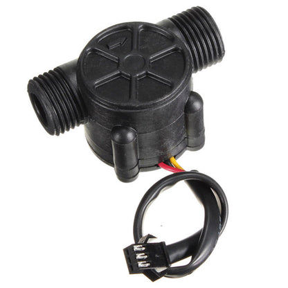 3C5 YF-S201 1/2" 1.75Mpa Water Flow Sensor Control Hall Flowmeter Flow Meter 1-30L/min (DC4.5 5V-24V)