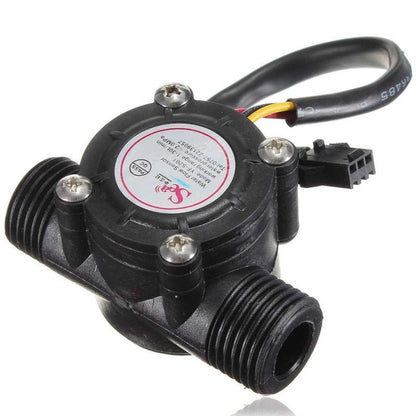 3C5 YF-S201 1/2" 1.75Mpa Water Flow Sensor Control Hall Flowmeter Flow Meter 1-30L/min (DC4.5 5V-24V)