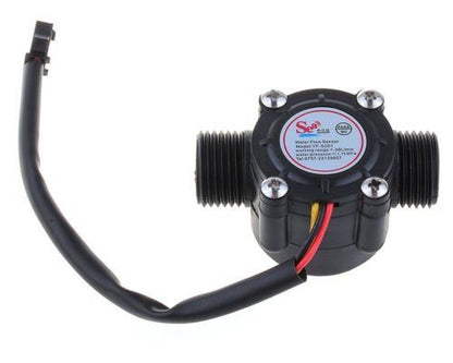 3C5 YF-S201 1/2" 1.75Mpa Water Flow Sensor Control Hall Flowmeter Flow Meter 1-30L/min (DC4.5 5V-24V)