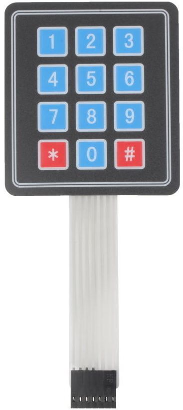 1B13   Keypad 4 x 3 Matrix Array 12 Key Membrane Switch Keyboard