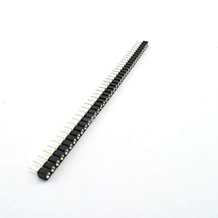 1D26  2.54mm 40Pin Round Female Socket Pin Header Strip 1x40P Single Row Straight Female/Male