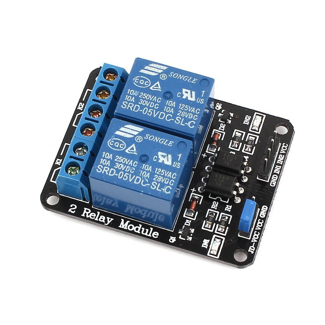 1C10  5V Two 2 Channel Relay Module With optocoupler