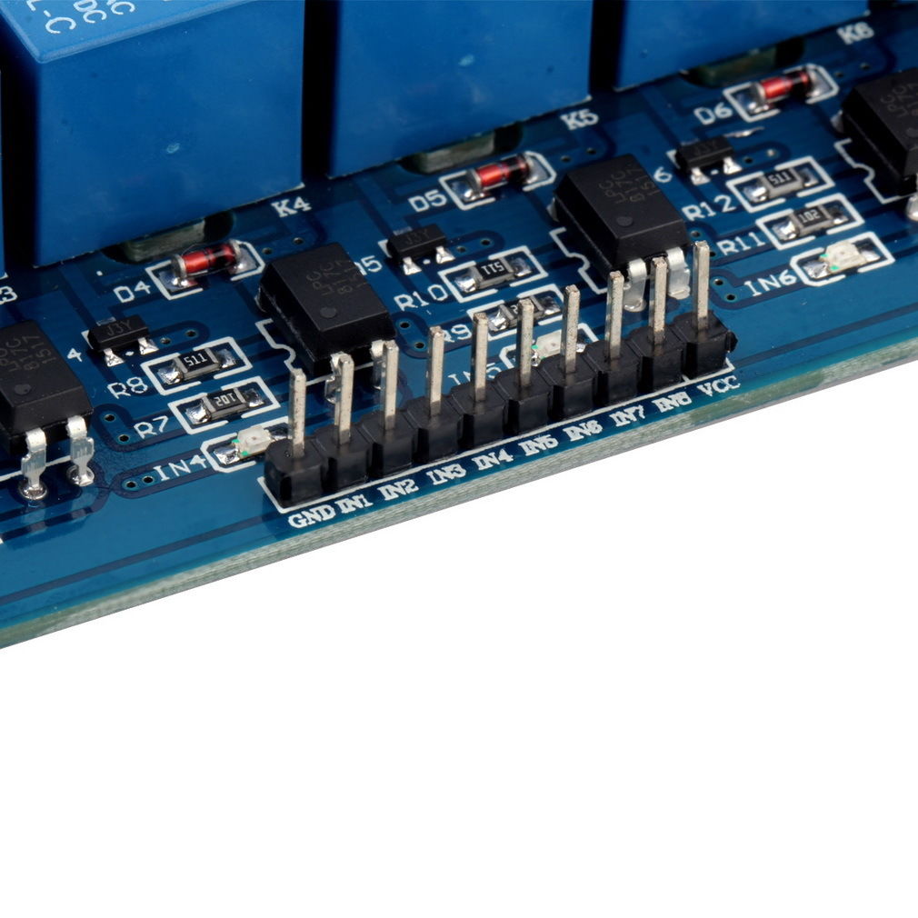 5V Eight 8 Channel Relay Module – Blue PCB Electronics