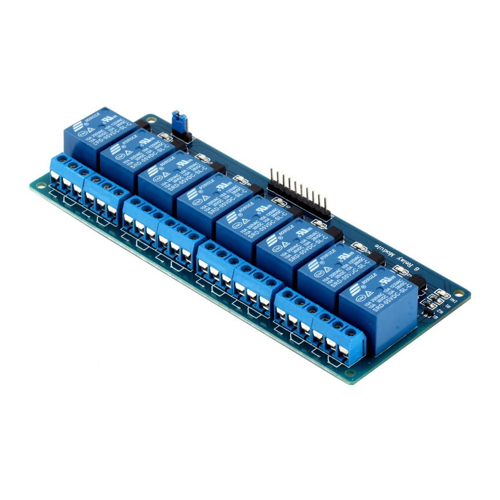 5V Eight 8 Channel Relay Module – Blue PCB Electronics