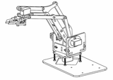 Acrylic Toys Robot Mechanical Arm bracket