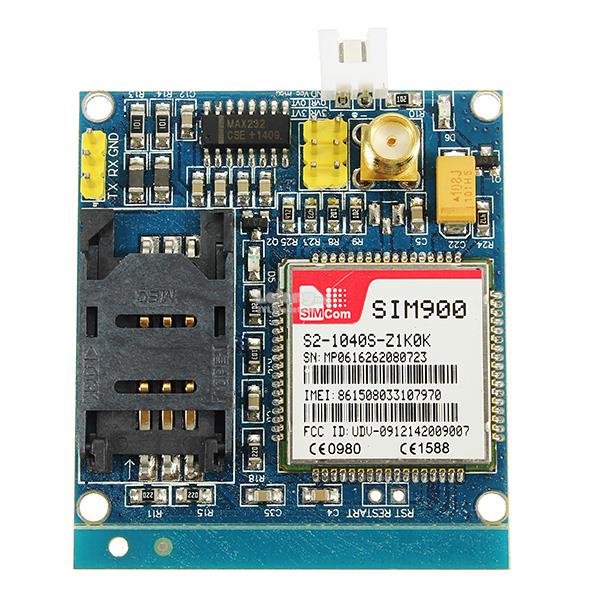 6D4 SIM900 GSM GPRS Module Mini V4.0 Serial Wireless Development Board ...