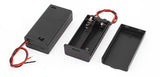 Black Plastic Shell Holder Storage Container Case Box for 2x1.5V AA Battery
